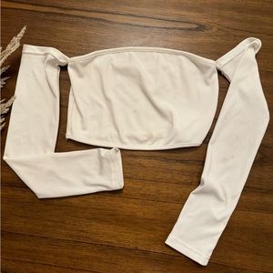 White off the shoulder top